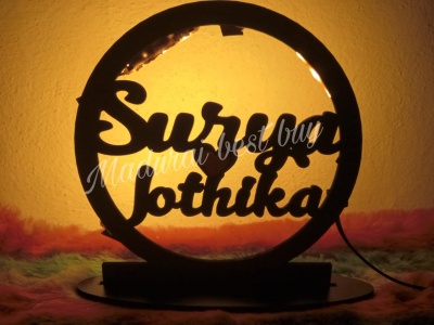 Surya and Jothika name table top