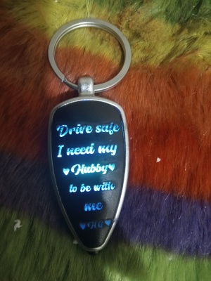 LED Keychain with your special message