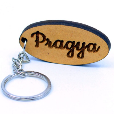 Oval shape Engraving keychain