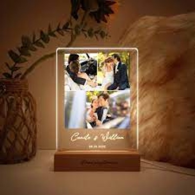 Photo with message led frame